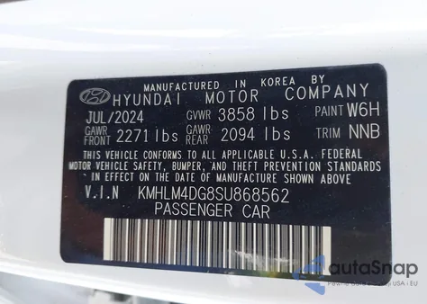 2025 Hyundai Elantra Sel Sport z USA, uszkodzony, nr VIN KMHLM4DG8SU868562